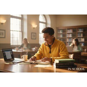 Talbots Kids Yellow Fleece Pullover XXL-16 Half-Zip Sweatshirt W/Pocket Navy Tri